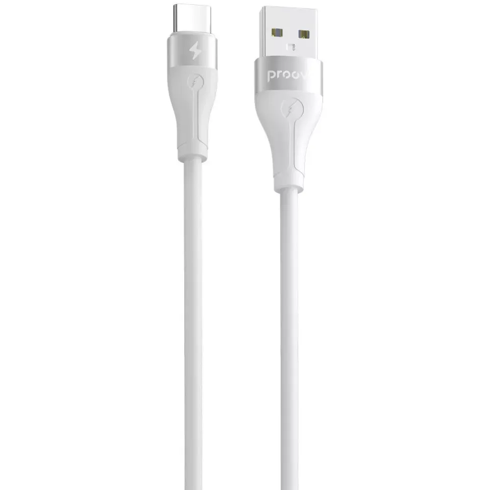Кабель Proove Soft Silicone USB Type-A - USB Type-C (M/M), 1 м, White (CCSO20001202) - зображення 1