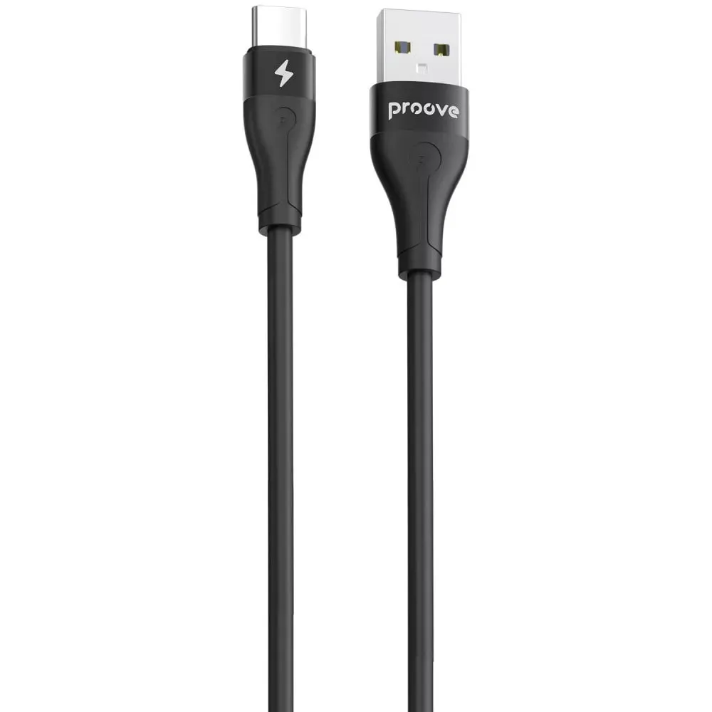 Кабель Proove Soft Silicone USB Type-A - USB Type-C (M/M), 2 м, Black (CCSO20001221) - зображення 1