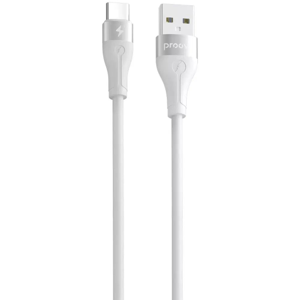 Кабель Proove Soft Silicone USB Type-A - USB Type-C (M/M), 2 м, White (CCSO20001222) - зображення 1