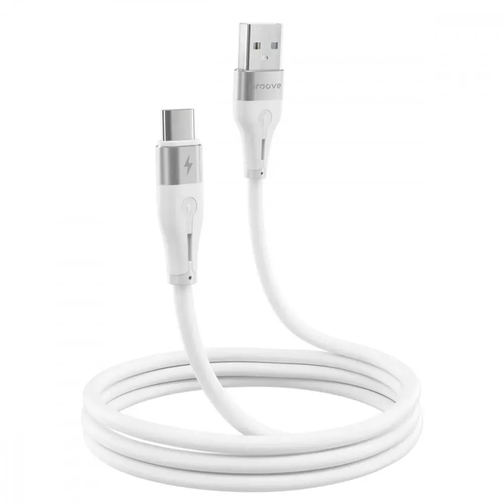 Кабель Proove Soft Silicone USB Type-A - USB Type-C (M/M), 2 м, White (CCSO20001222) - мініатюра 4