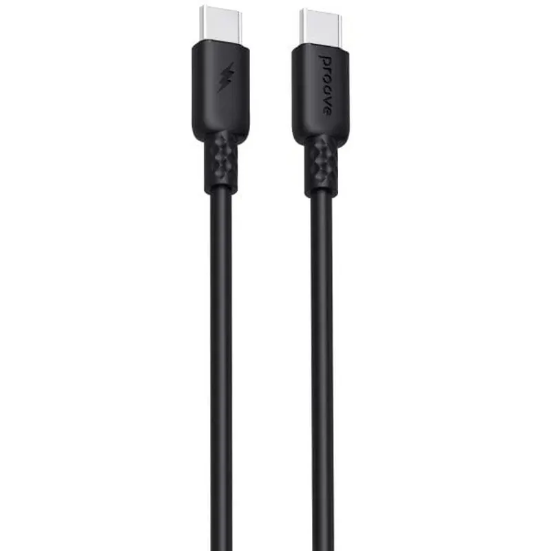 Кабель Proove GridLine USB-C - USB-C (M/M), 60W, 1 м, Black (CCGL60002201) - зображення 1