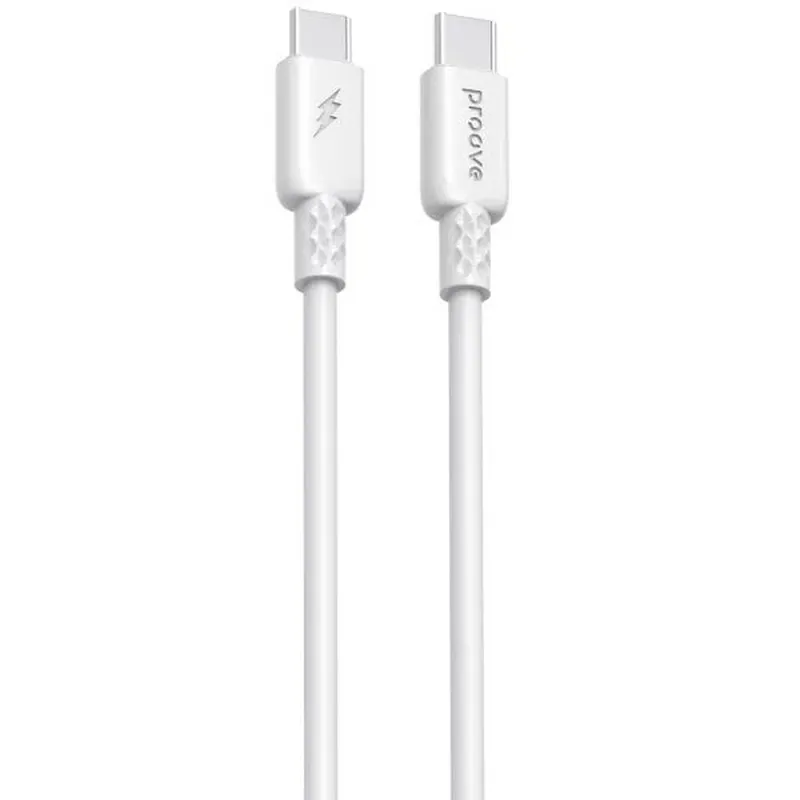 Кабель Proove GridLine USB-C - USB-C (M/M), 60W, 1 м, White (CCGL60002202) - зображення 1