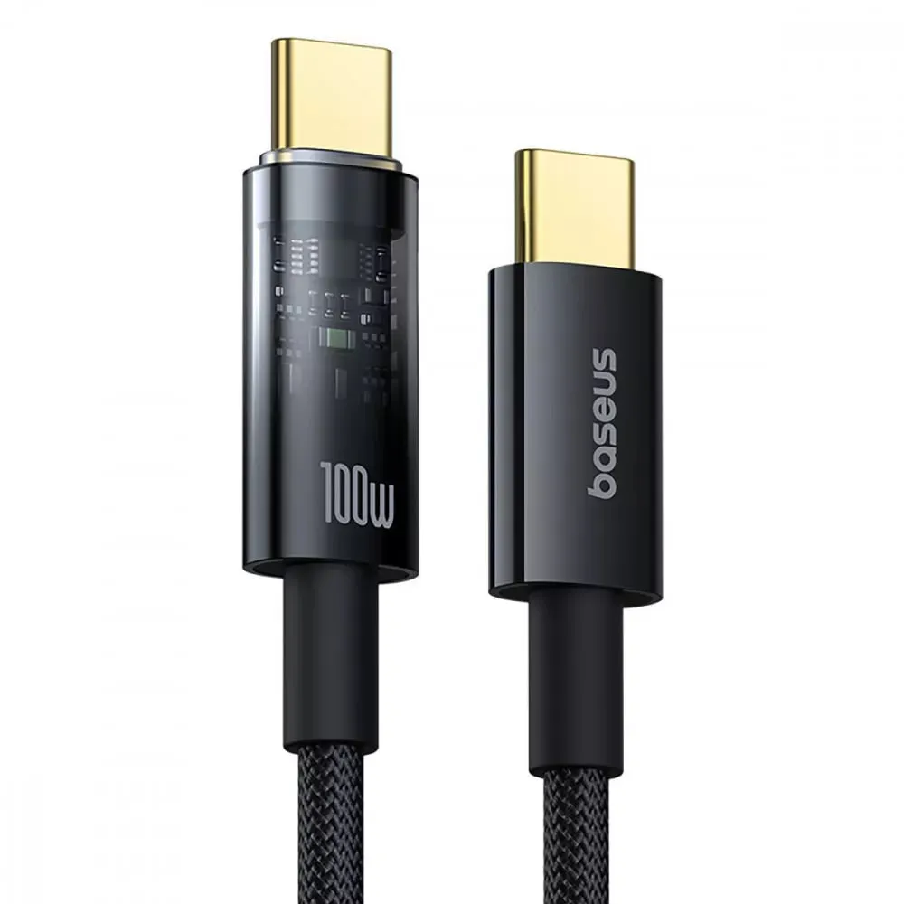 Кабель Baseus Explorer Series Auto Power-Off USB Type-C - USB Type-C (M/M), 100W, 2 м, Black (P10319704111-00) - мініатюра 3