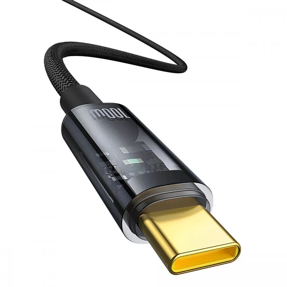 Кабель Baseus Explorer Series Auto Power-Off USB Type-C - USB Type-C (M/M), 100W, 2 м, Black (P10319704111-00) - мініатюра 4
