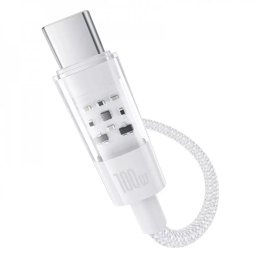 Кабель Baseus Gem Fast-Charging USB Type-C - USB Type-C (M/M), 100W, 2 м, White (P10373000211-01) - мініатюра 2
