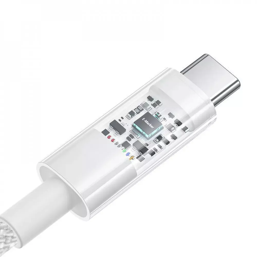 Кабель Baseus Gem Fast-Charging USB Type-C - USB Type-C (M/M), 100W, 2 м, White (P10373000211-01) - мініатюра 4