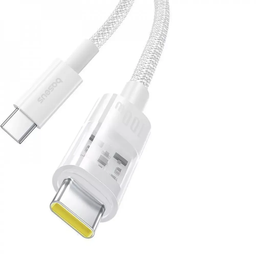 Кабель Baseus Gem Fast-Charging USB Type-C - USB Type-C (M/M), 100W, 2 м, White (P10373000211-01) - мініатюра 6