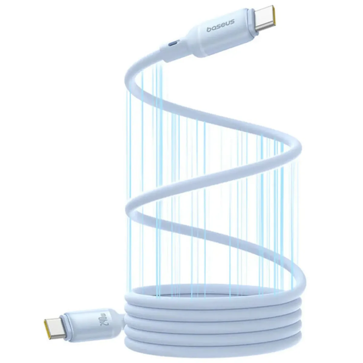 Кабель Baseus PicoGo Magnetic Liquid Silicone USB Type-C - USB Type-C (M/M), 240W, 1 м, Blue (P10376800311-00) - зображення 1