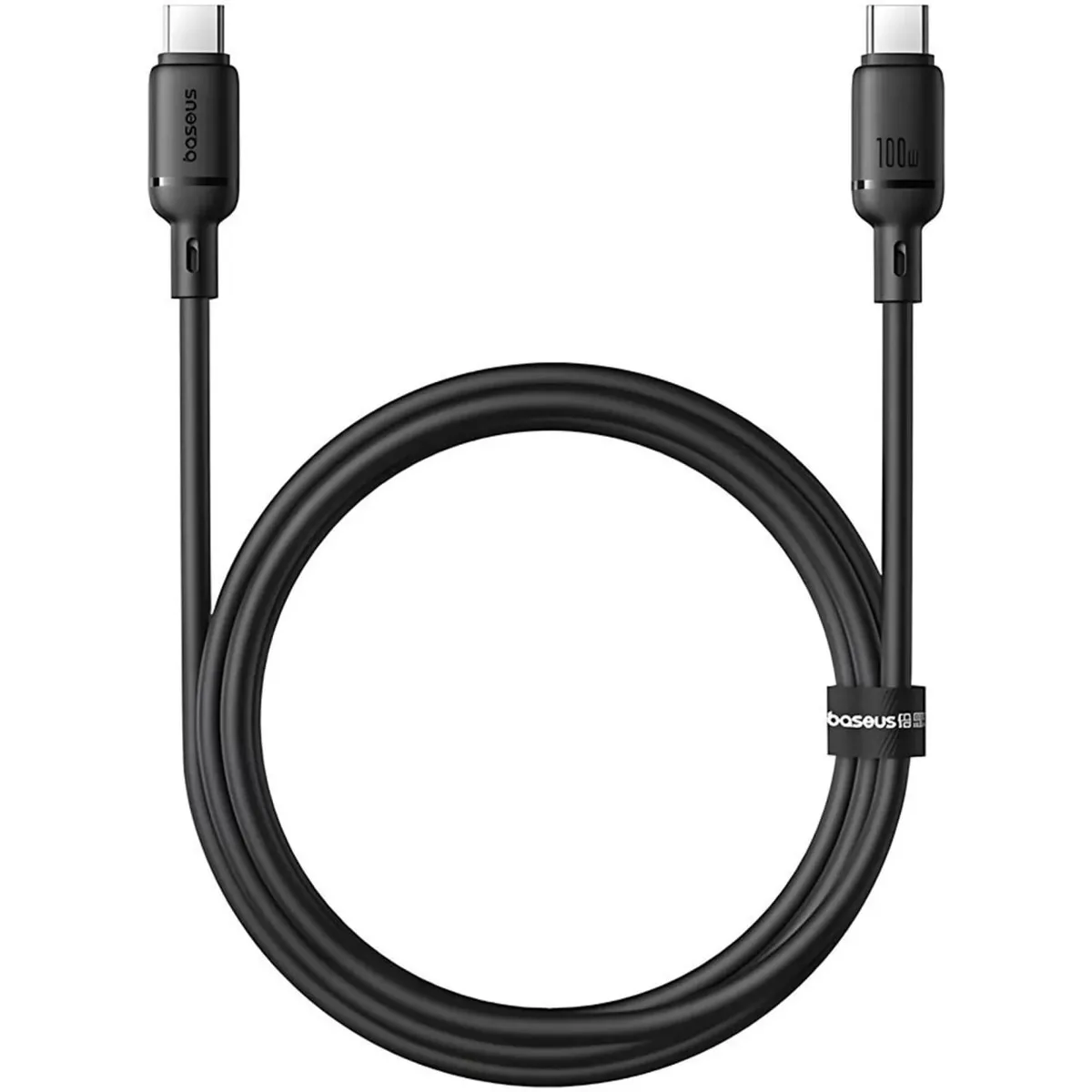 Кабель Baseus Silky Series Fast Charging USB Type-C - USB Type-C (M/M), 100W, 1 м, Black (P10377704113-00) - зображення 1