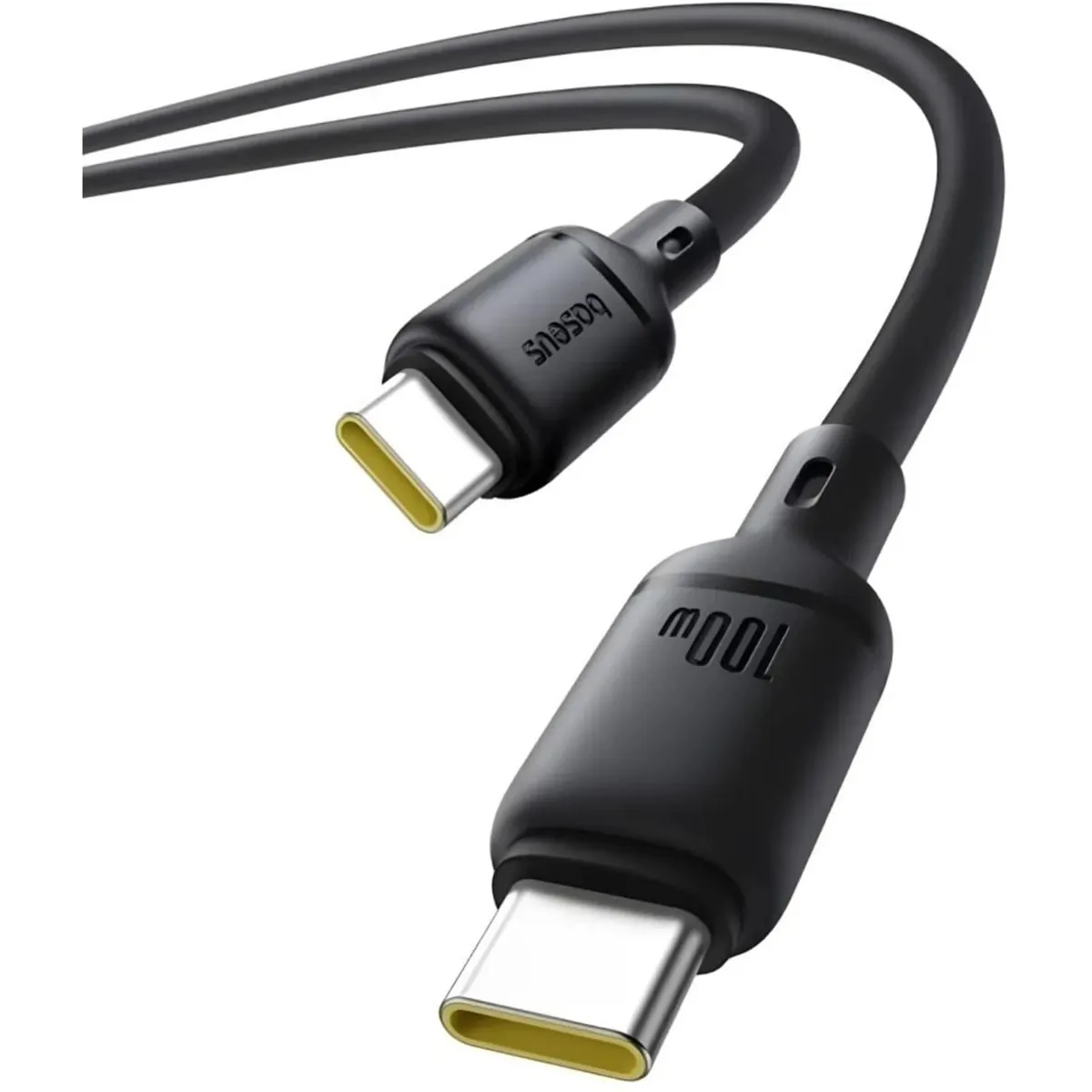 Кабель Baseus Silky Series Fast Charging USB Type-C - USB Type-C (M/M), 100W, 1 м, Black (P10377704113-00) - мініатюра 3