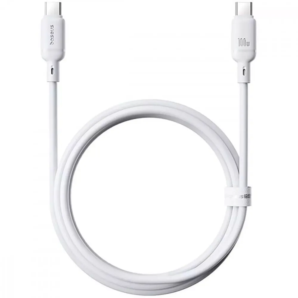Кабель Baseus Silky Series Fast Charging USB Type-C - USB Type-C (M/M), 100W, 1 м, White (P10377704213-00) - зображення 1