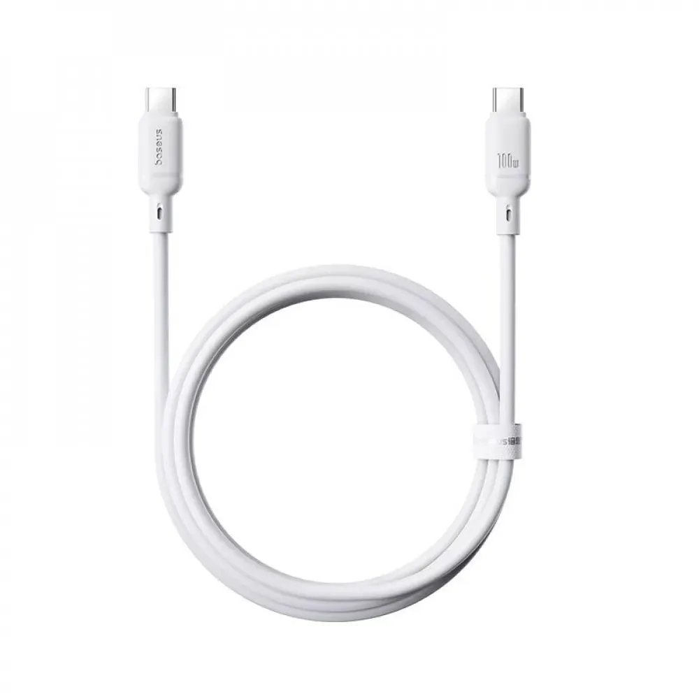 Кабель Baseus Silky Series Fast Charging USB Type-C - USB Type-C (M/M), 100W, 2 м, White (P10377704213-01) - зображення 1