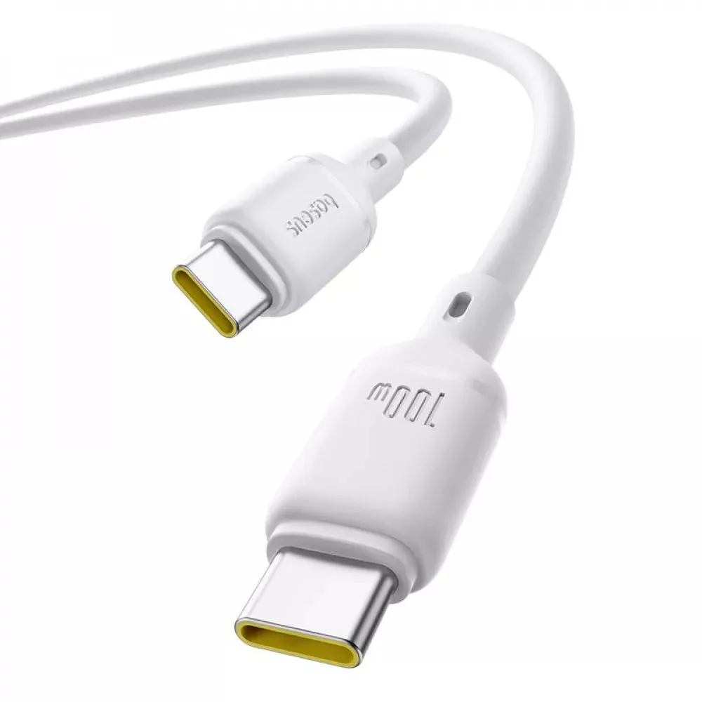 Кабель Baseus Silky Series Fast Charging USB Type-C - USB Type-C (M/M), 100W, 2 м, White (P10377704213-01) - мініатюра 3
