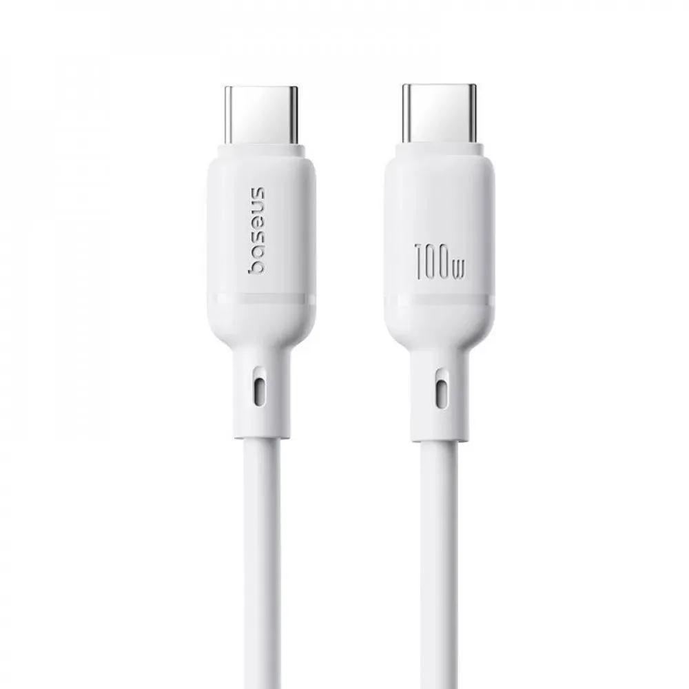Кабель Baseus Silky Series Fast Charging USB Type-C - USB Type-C (M/M), 100W, 2 м, White (P10377704213-01) - мініатюра 4