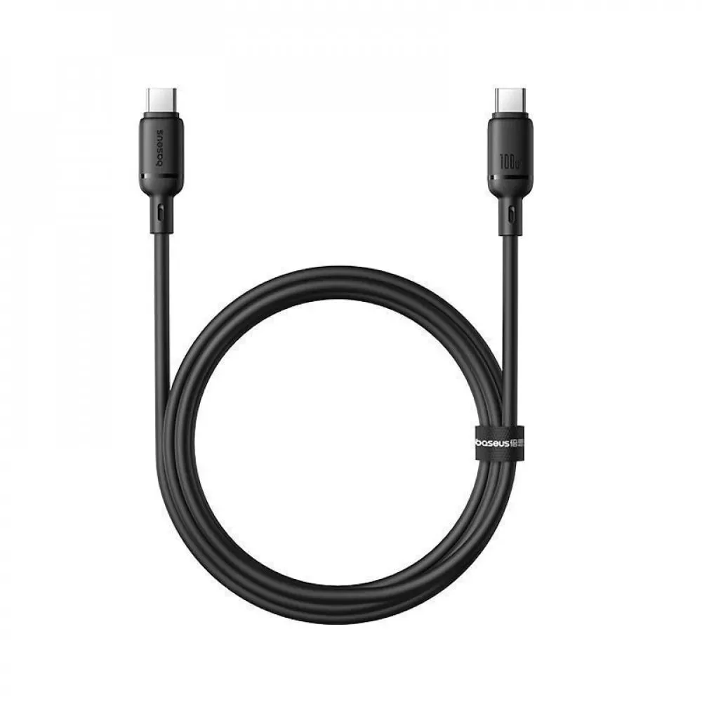 Кабель Baseus Silky Series Fast Charging USB Type-C - USB Type-C (M/M), 100W, 2 м, Black (P10377704113-01) - зображення 1