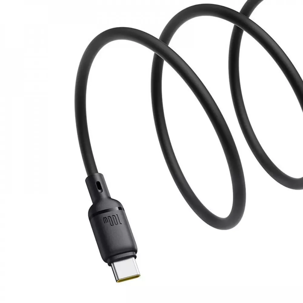Кабель Baseus Silky Series Fast Charging USB Type-C - USB Type-C (M/M), 100W, 2 м, Black (P10377704113-01) - мініатюра 2