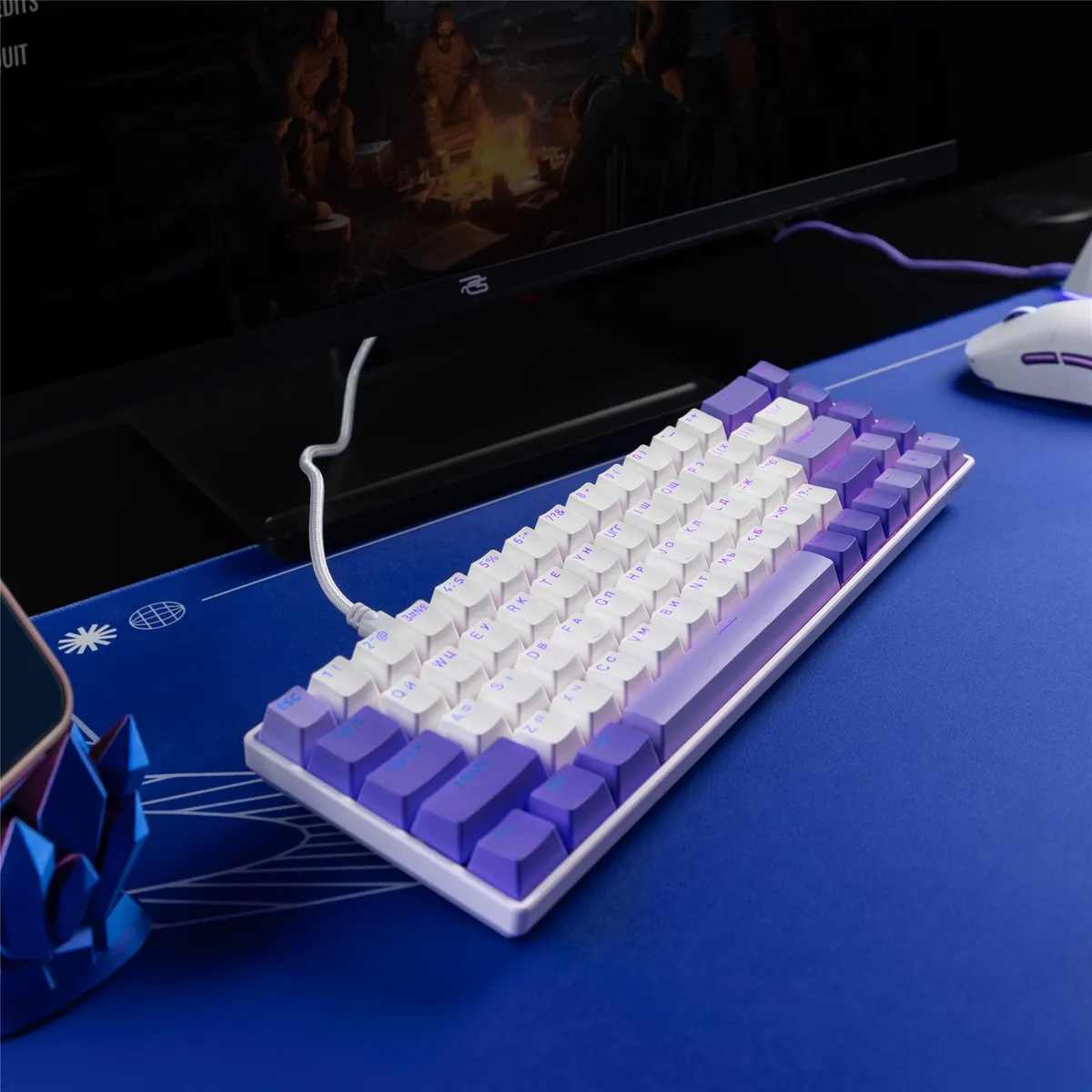 Клавіатура Proove Gaming Cyrex White/Purple - мініатюра 6