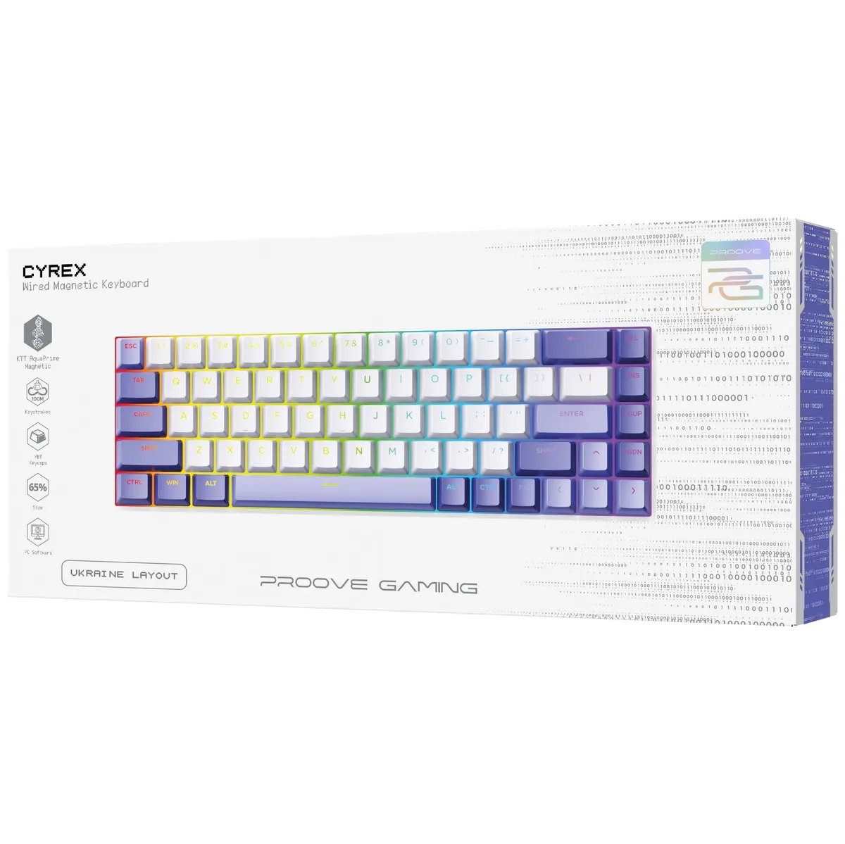 Клавіатура Proove Gaming Cyrex White/Purple - мініатюра 9