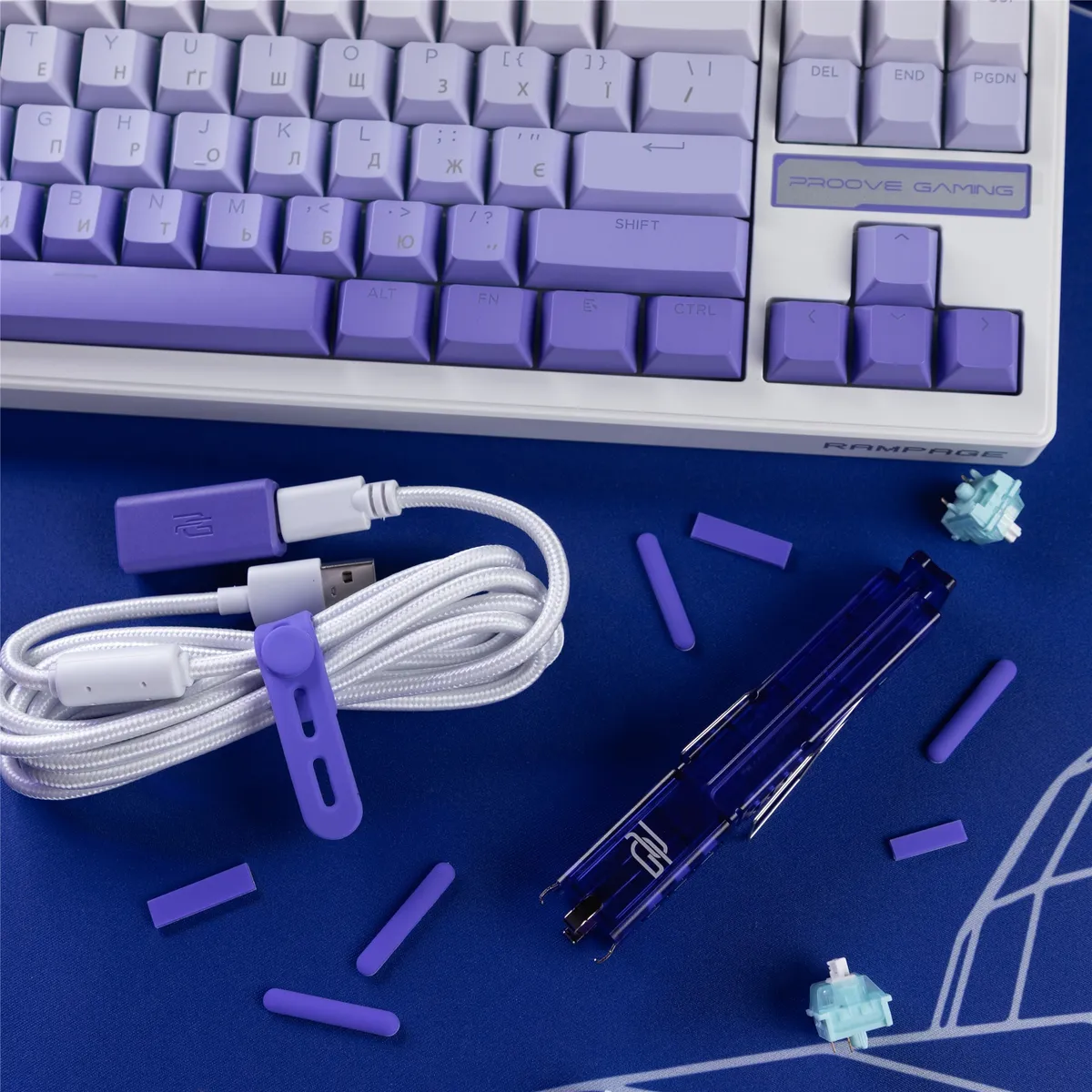 Клавіатура бездротова Proove Gaming Rampage Gradient Purple/White - мініатюра 8