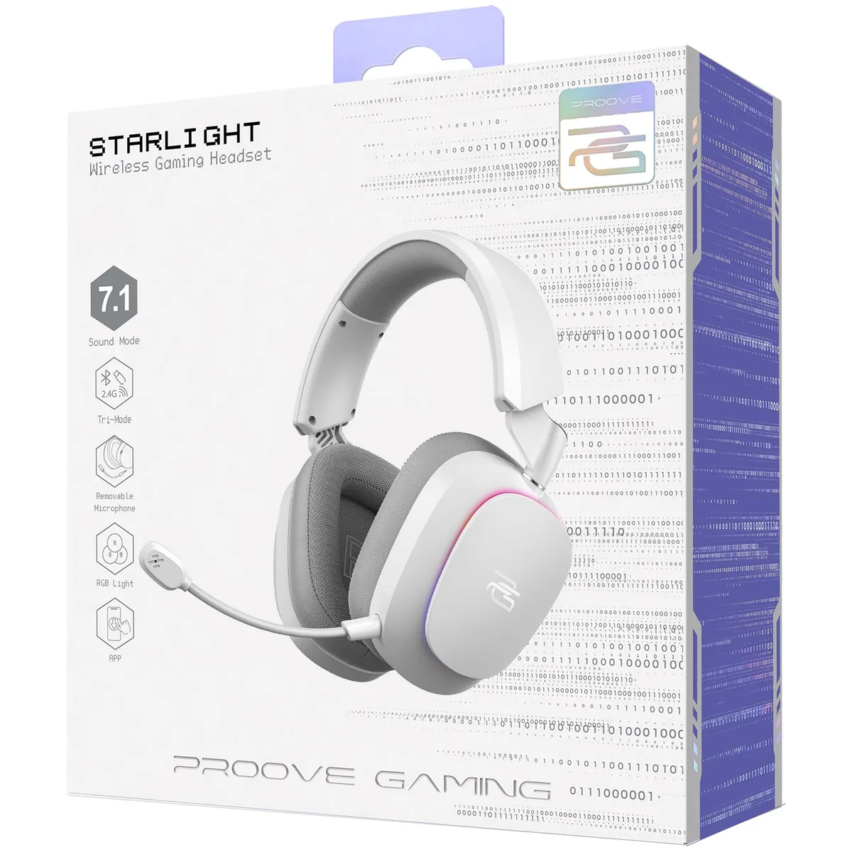 Bluetooth-гарнітура Proove Gaming Starlight (APP) White (WHSR00020017) - мініатюра 9
