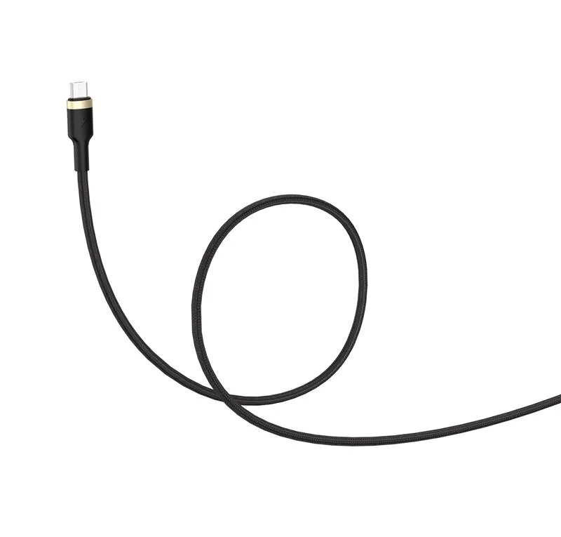 Кабель ColorWay USB - micro USB (M/M), spiral, 2.4 А, 1 м, Black (CW-CBUM051-BK) - мініатюра 2