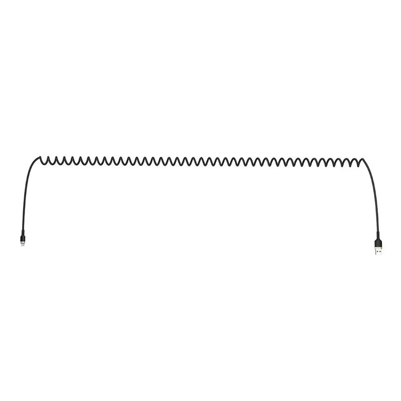 Кабель ColorWay USB - micro USB (M/M), spiral, 2.4 А, 1 м, Black (CW-CBUM051-BK) - мініатюра 3