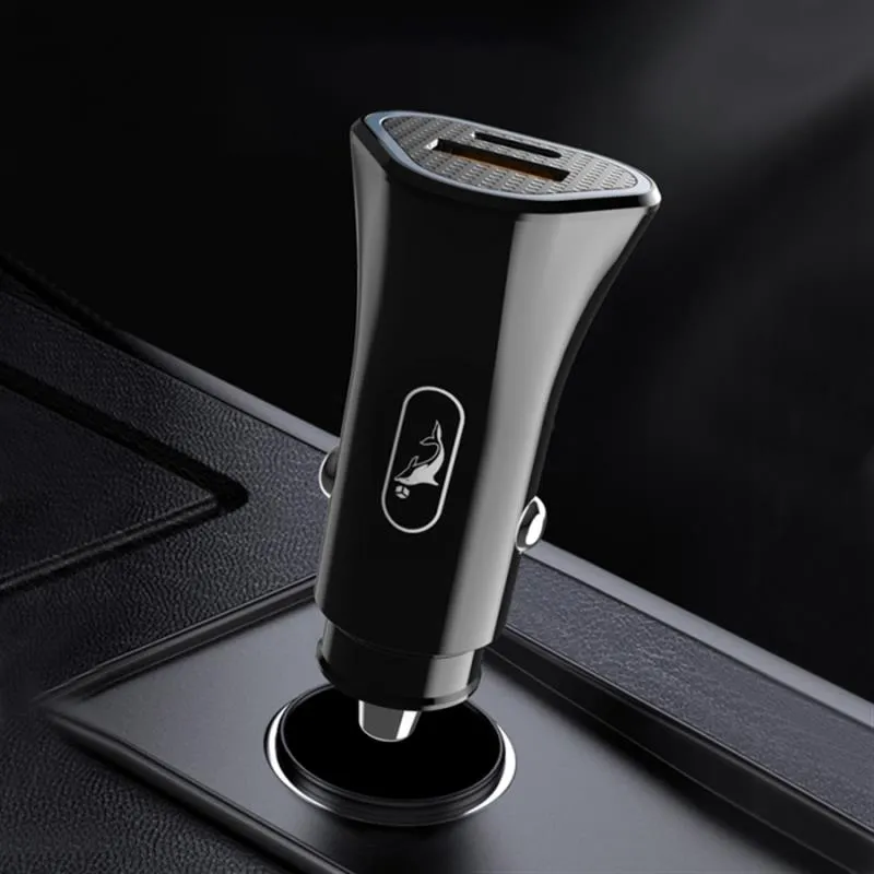 Автомобільний зарядний пристрій SkyDolphin SZ16 PD+QC3.0 (2USB, 3.1A) Black (AZP-000090) - мініатюра 3