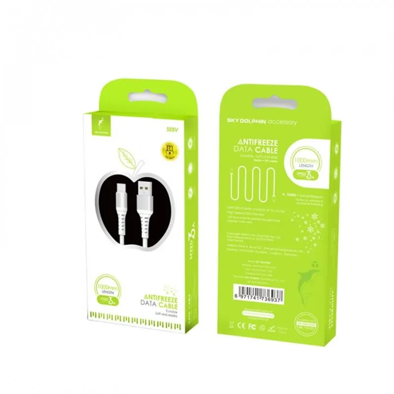 Кабель SkyDolphin S05V TPE Frost Line USB - micro USB (M/M), 1 м, White (USB-000552) - мініатюра 3