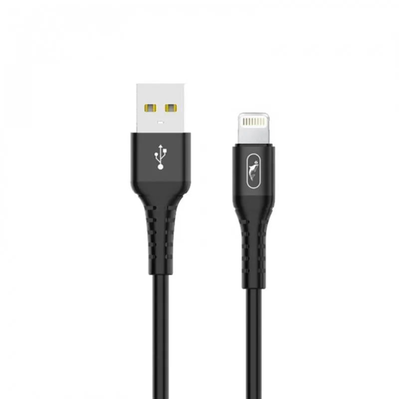 Кабель SkyDolphin S05L TPE Frost Line USB - Lightning (M/M), 1 м, Black (USB-000549) - зображення 1