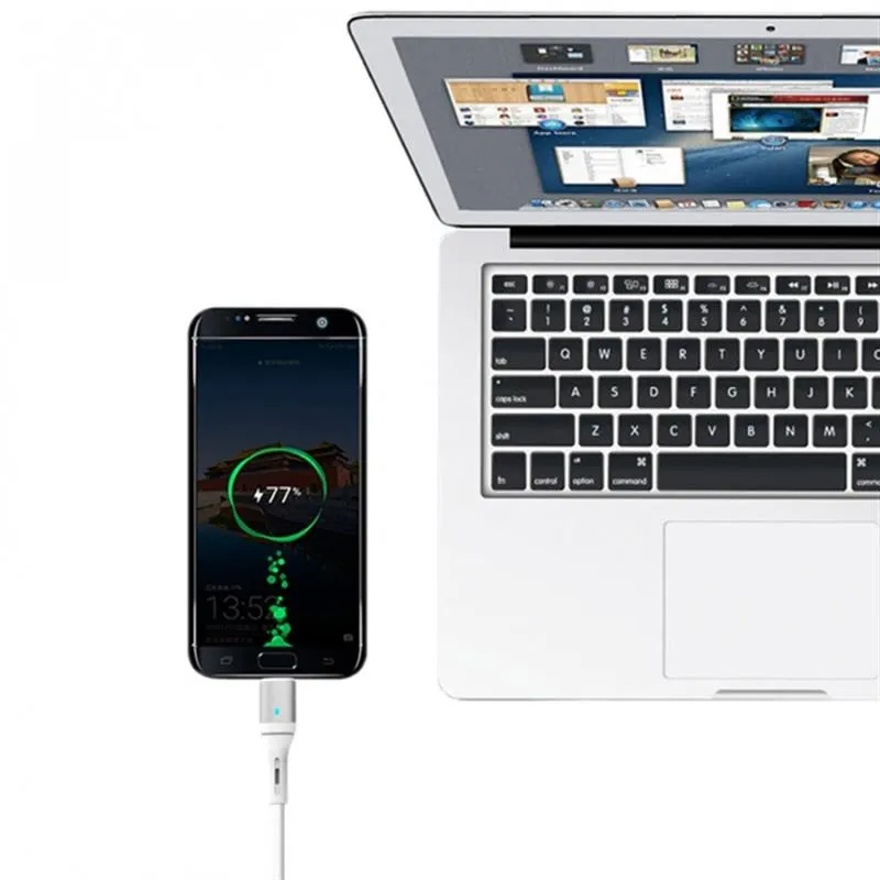 Кабель SkyDolphin S06L LED Smart Power USB - Lightning (M/M), 1 м, White (USB-000555) - мініатюра 2