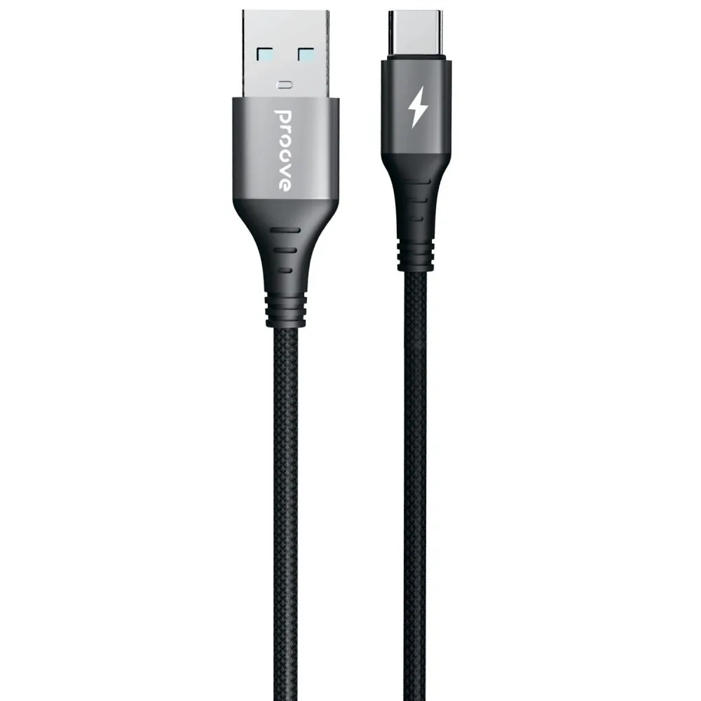 Кабель Proove WireX USB to Type-C 3A (1m) black - зображення 1