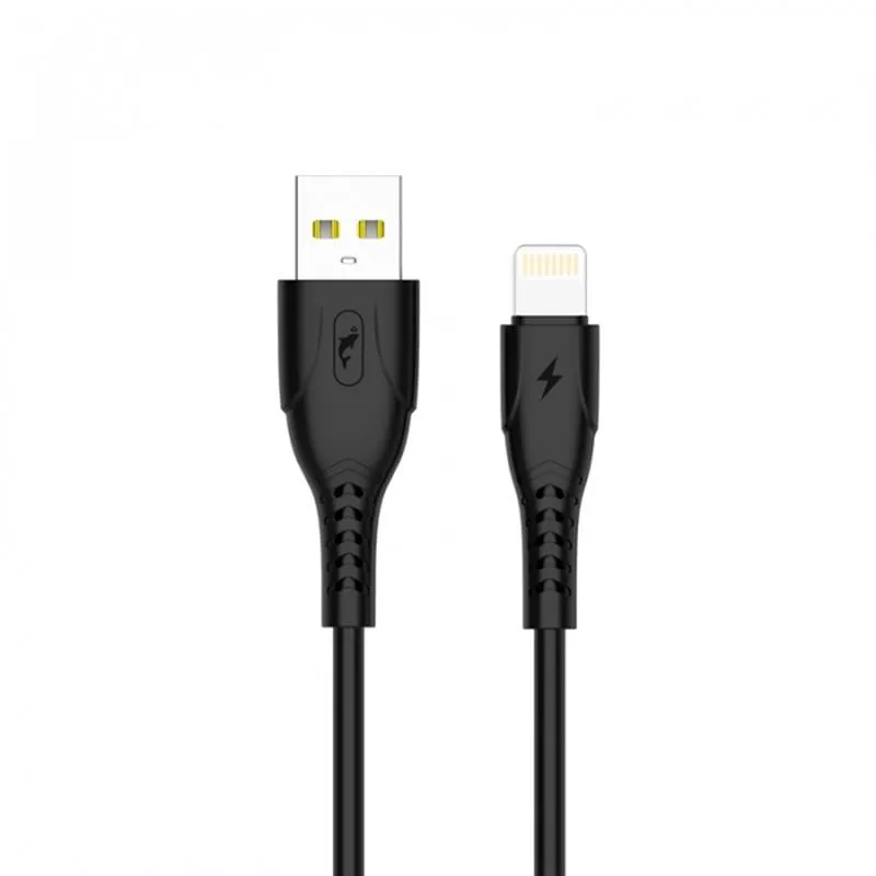 Кабель SkyDolphin S08L USB - Lightning (M/M), 1 м, Black (USB-000561) - зображення 1