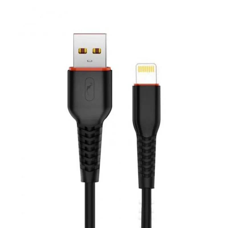 Кабель SkyDolphin S54L Soft USB - Lightning (M/M), 1 м, Black (USB-000428) - зображення 1