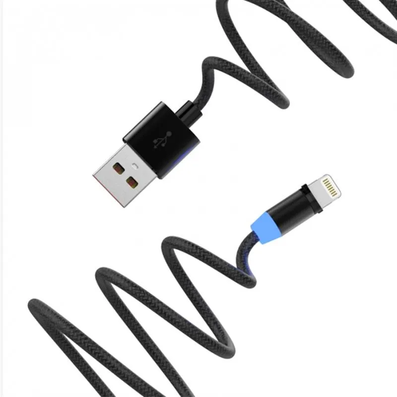 Кабель SkyDolphin S59L Magnetic USB - Lightning (M/M), 1 м, Black (USB-000440) - мініатюра 2