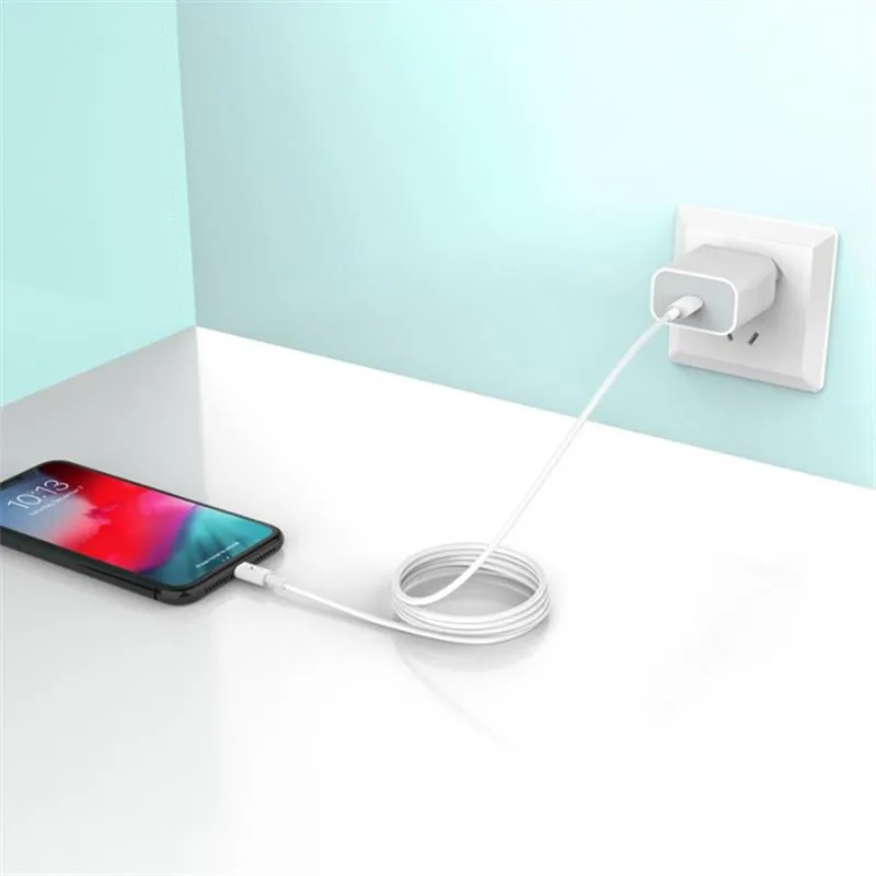 Кабель SkyDolphin S57L USB Type-C - Lightning (M/M), PD 18 W,  1 м, White (USB-000545) - мініатюра 3