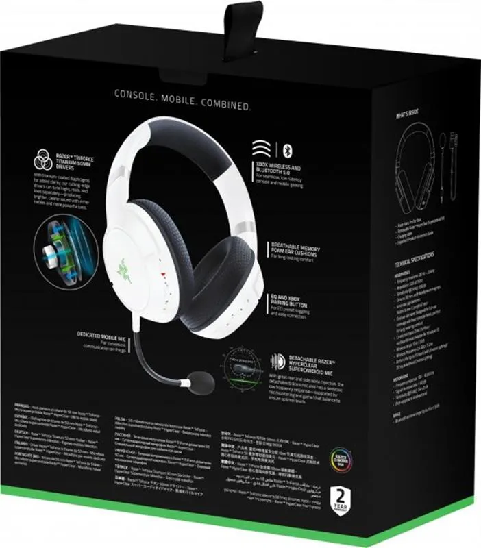 Бездротова гарнітура Razer Kaira Pro for Xbox White (RZ04-03470300-R3M1) - мініатюра 7