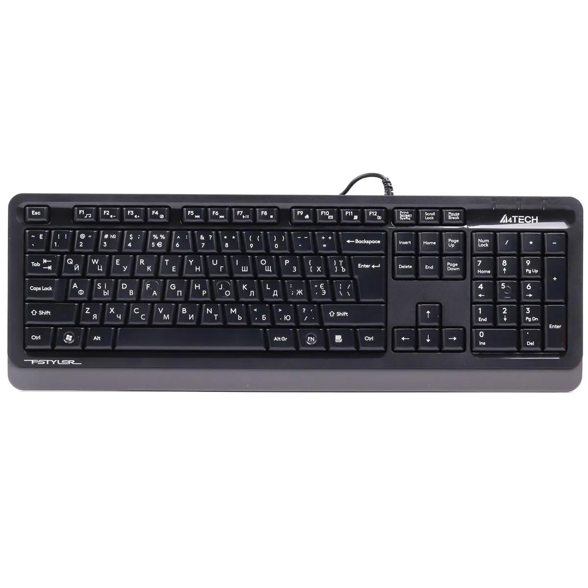 Клавіатура A4Tech Fstyler FKS10 Grey - зображення 1