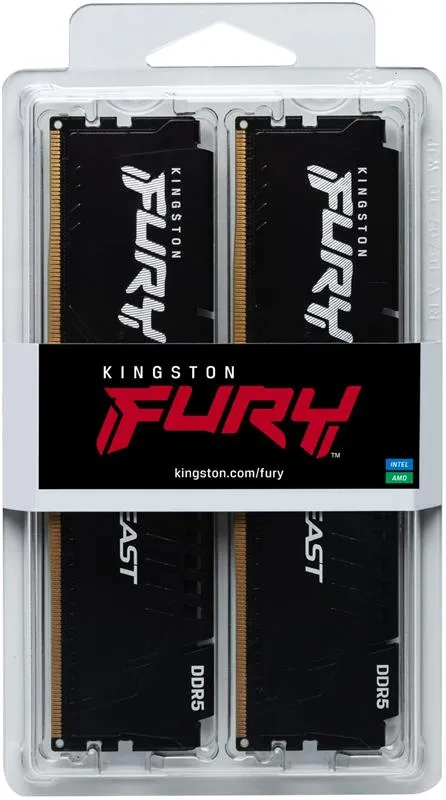 Модуль пам`яті DDR5 2x16GB/5600 Kingston Fury Beast Black (KF556C40BBK2-32) - мініатюра 6