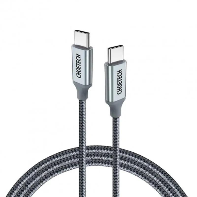 Кабель Choetech USB Type-C - USB Type-C (M/M), 1.8 м, Grey (XCC-1002) - зображення 1