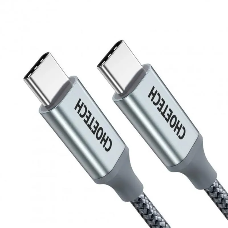 Кабель Choetech USB Type-C - USB Type-C (M/M), 1.8 м, Grey (XCC-1002) - мініатюра 2