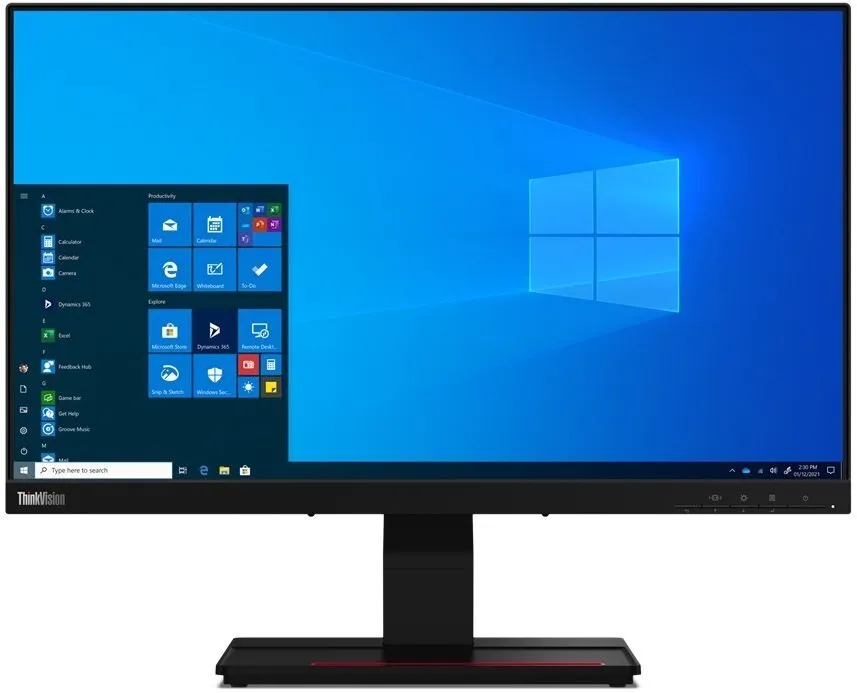 Монiтор Lenovo 23.8" ThinkVision T24t-20 (62C5GAT1UA) IPS Black Touch Screen - зображення 1