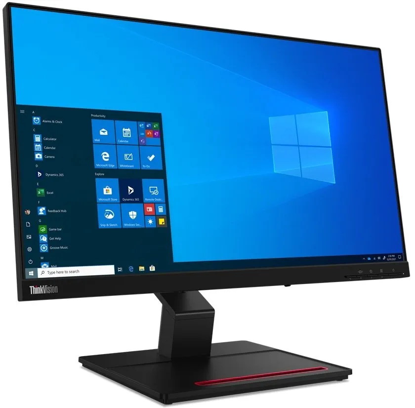 Монiтор Lenovo 23.8" ThinkVision T24t-20 (62C5GAT1UA) IPS Black Touch Screen - мініатюра 2