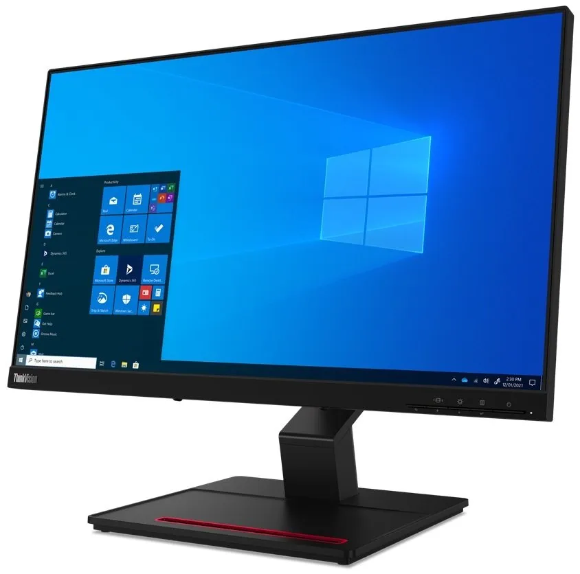 Монiтор Lenovo 23.8" ThinkVision T24t-20 (62C5GAT1UA) IPS Black Touch Screen - мініатюра 3