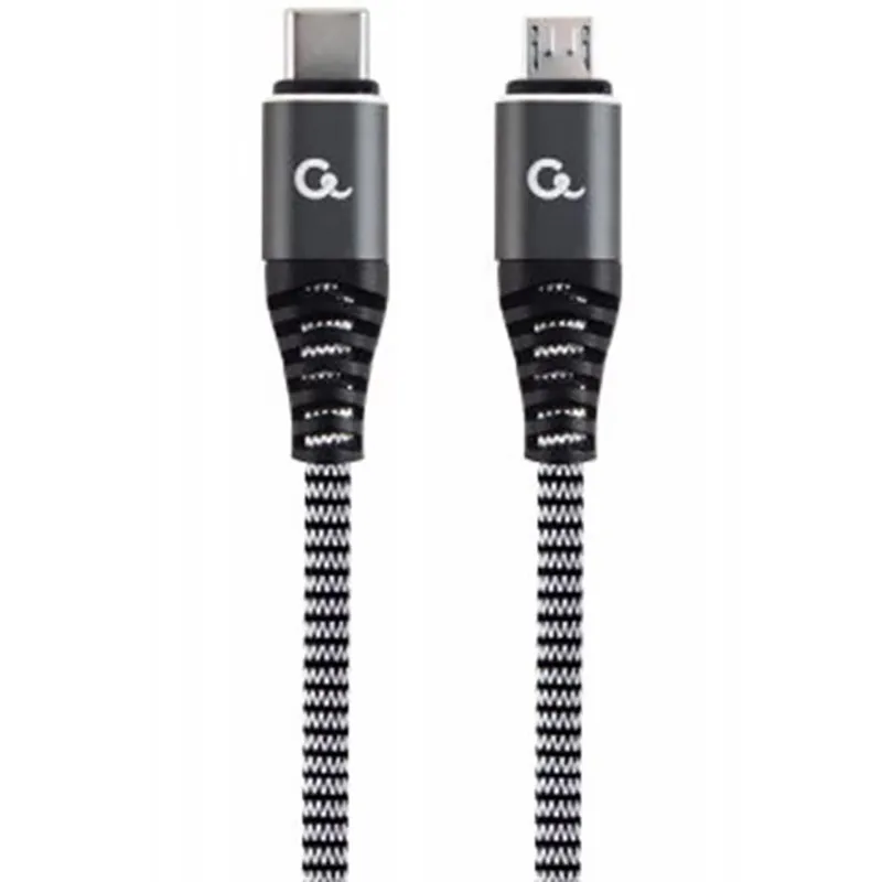 Кабель Cablexpert USB Type-C - micro USB  (M/M), 1.5 м, Grey (CC-USB2B-CMMBM-1.5M) - мініатюра 2