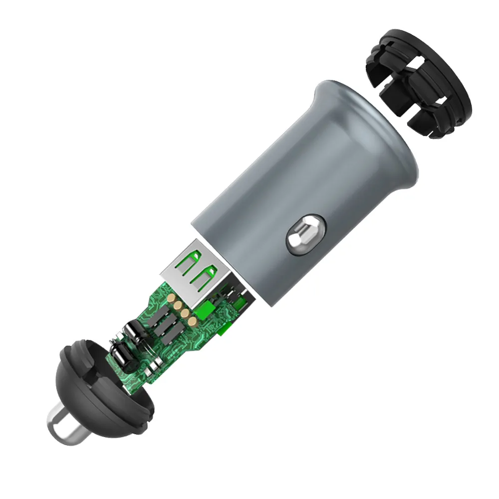 Автомобільний зарядний пристрій ColorWay (2USBx2.4A, 36W) Quick Charge 3.0 Gray (CW-CHA036Q-GR) - мініатюра 5