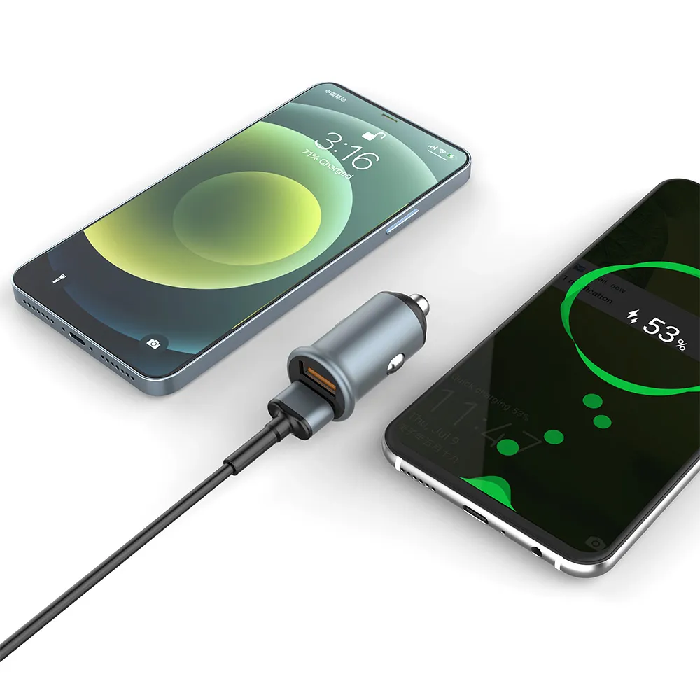 Автомобільний зарядний пристрій ColorWay (2USBx2.4A, 36W) Quick Charge 3.0 Gray (CW-CHA036Q-GR) - мініатюра 6