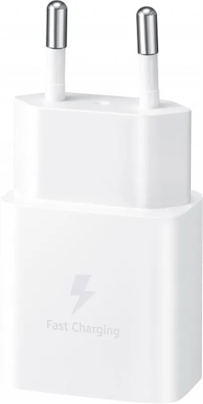 Мережевий зарядний пристрій Samsung 15W (1USBx3A) White (EP-T1510XWEGRU) + кабель Type-C - зображення 1