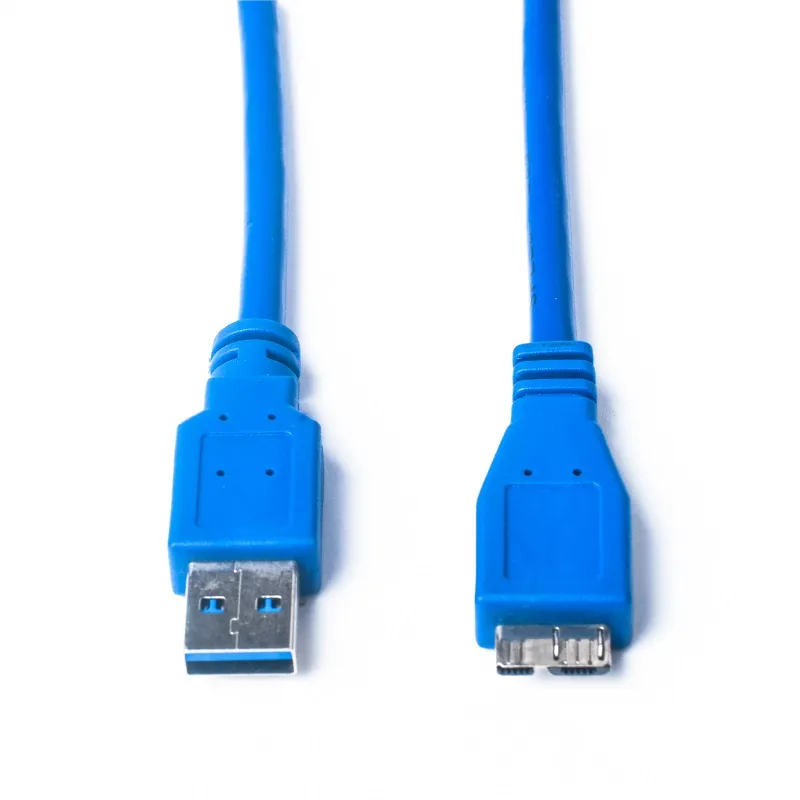 Кабель ProLogix USB - micro USB Type-B V 3.0 (M/M), 0.5 м, синій (PR-USB-P-12-30-05m) - мініатюра 2