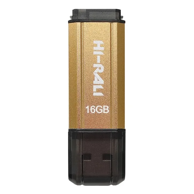 Флеш-накопичувач USB 16GB Hi-Rali Stark Series Gold (HI-16GBSTGD) - зображення 1