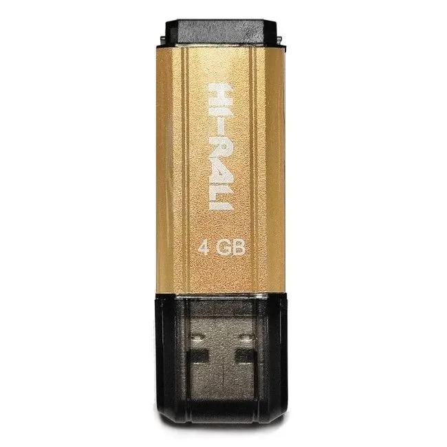 Флеш-накопичувач USB 4GB Hi-Rali Stark Series Gold (HI-4GBSTGD) - зображення 1